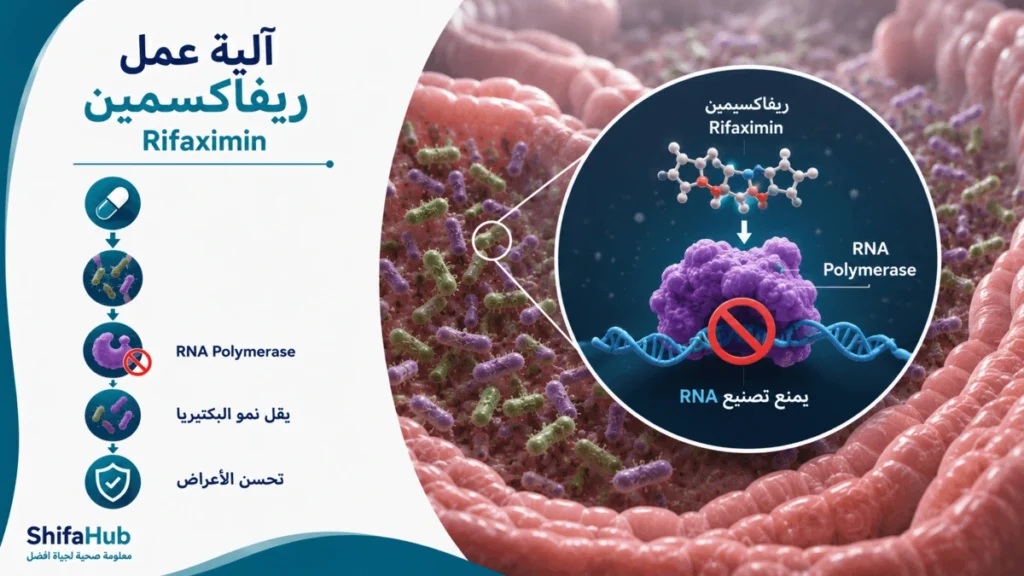 ريفاكسمين لعلاج القولون العصبي والانتفاخ والإسهال وSIBO