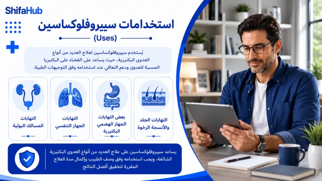 إستخدامات سيبروفلوكساسين