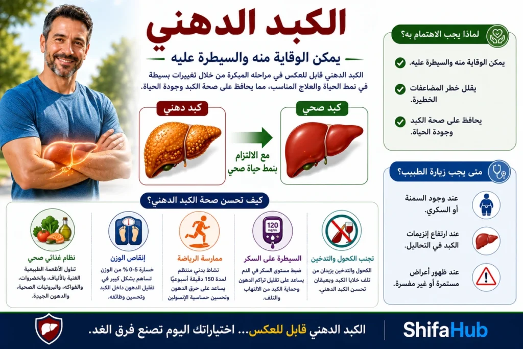كيف يمكن الوقاية والسيطرة على الكبد الدهني؟