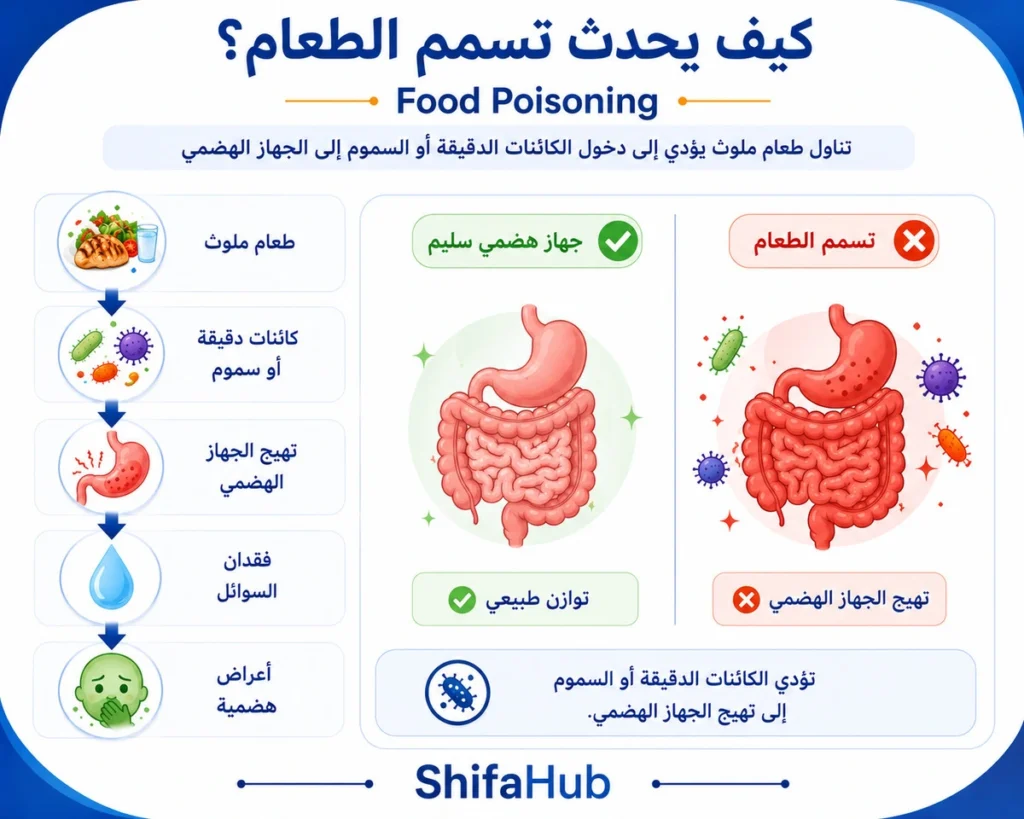 كيف يحدث تسمم الطعام؟