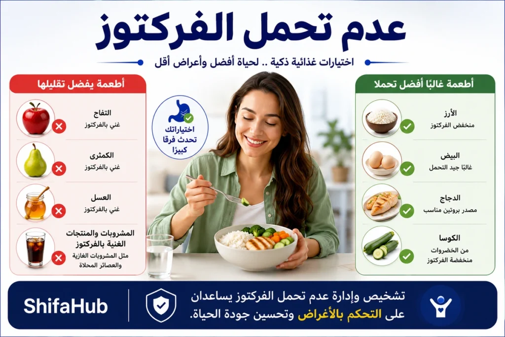 أطعمة عدم تحمل الفركتوز