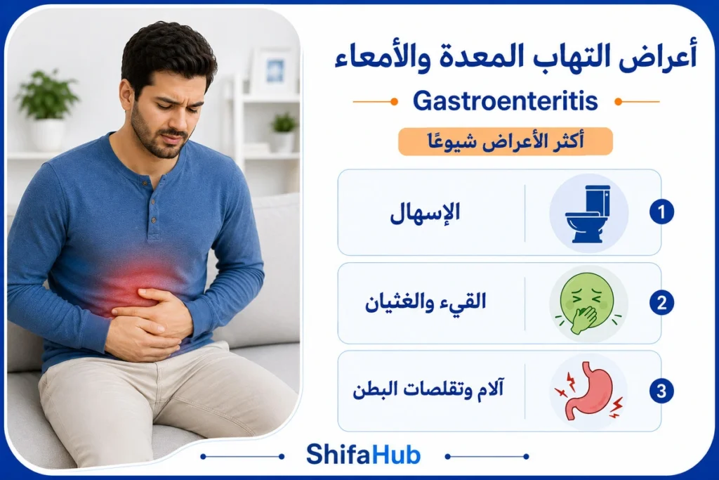أعراض التهاب المعدة والأمعاء