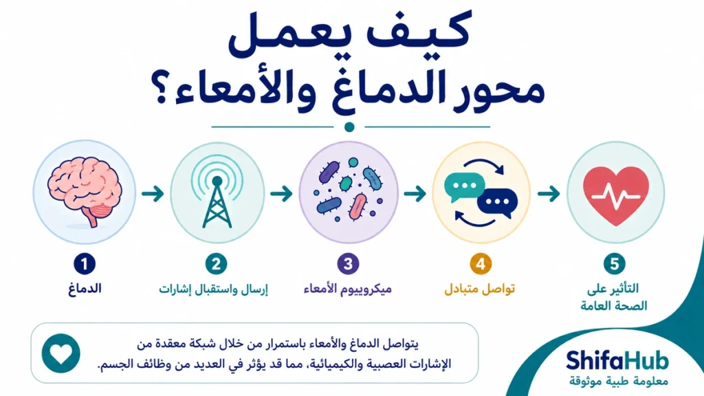 كيف يعمل محور الدماغ والأمعاء؟