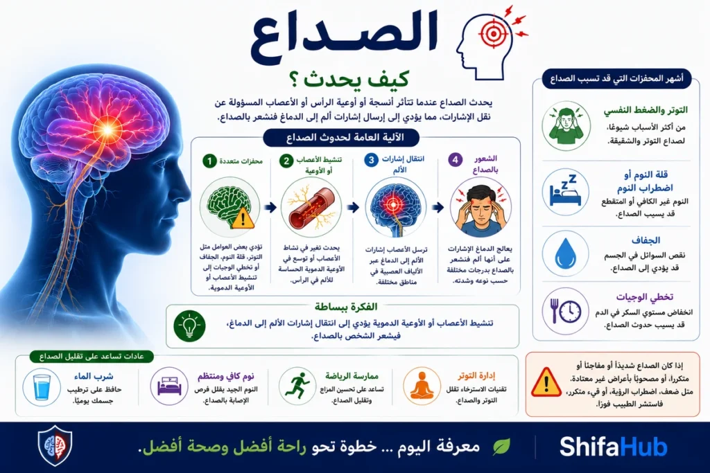كيف يحدث الصداع؟