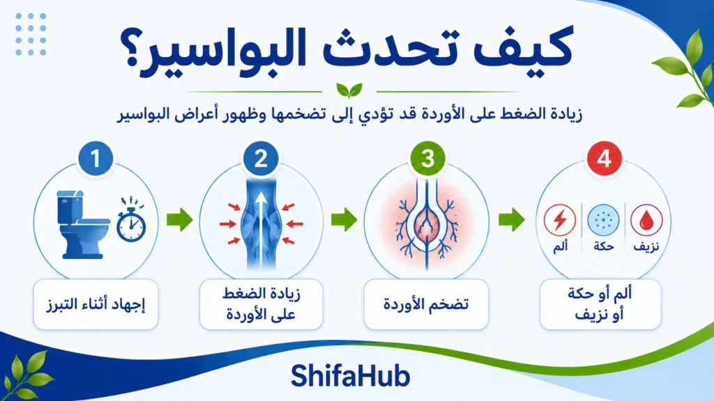 كيف تحدث البواسير؟
