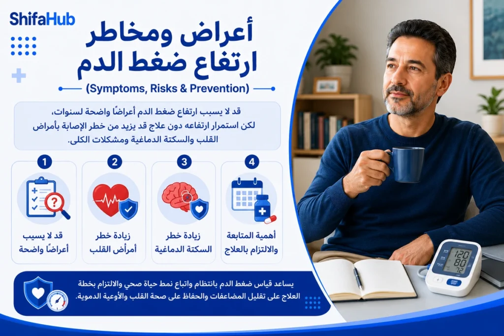 أعراض ومخاطر ارتفاع ضغط الدم