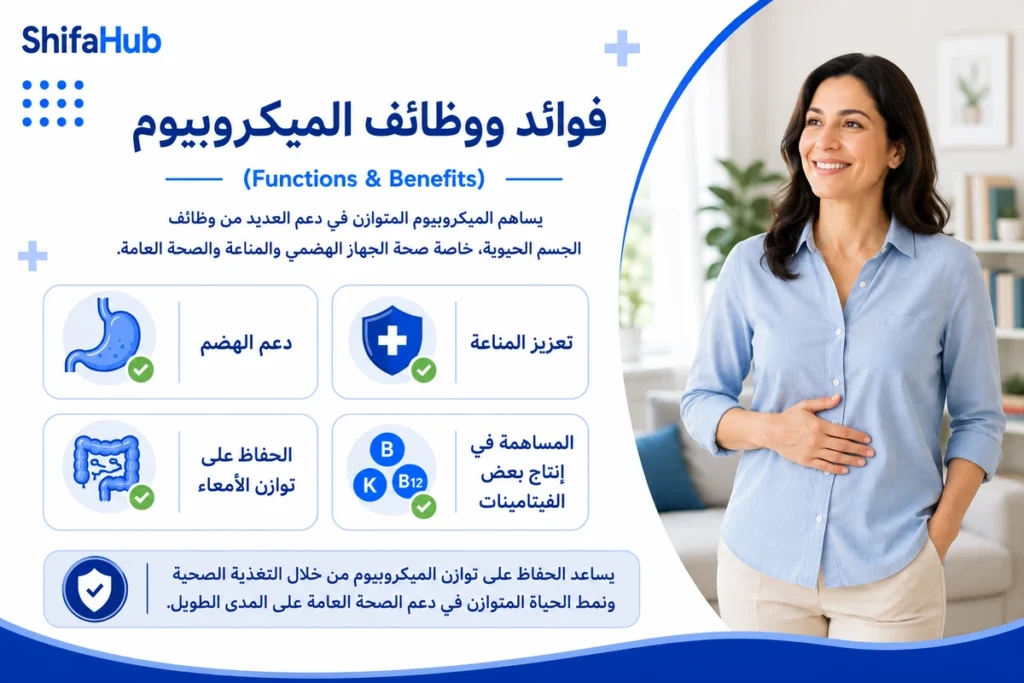 فوائد ووظائف الميكروبيوم