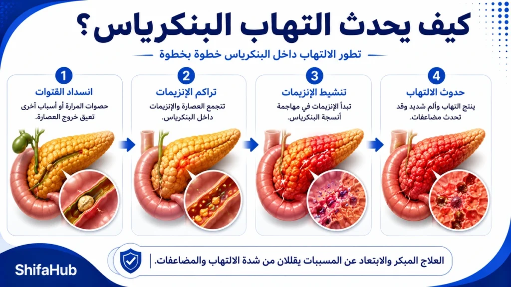 كيف يحدث التهاب البنكرياس؟