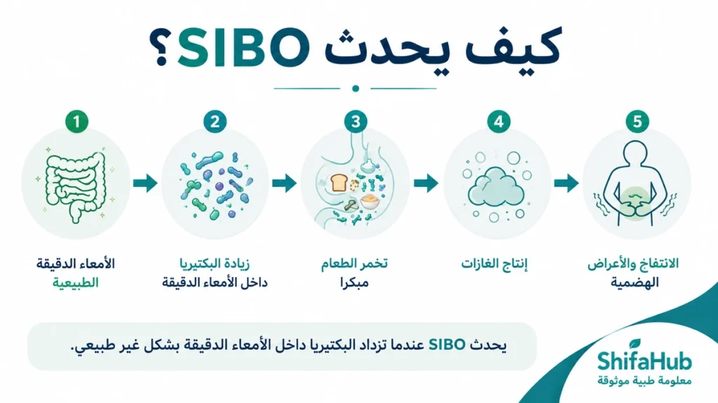 كيف يحدث SIBO؟