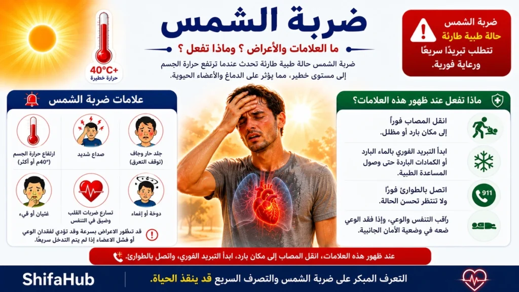 أعراض ضربة الشمس