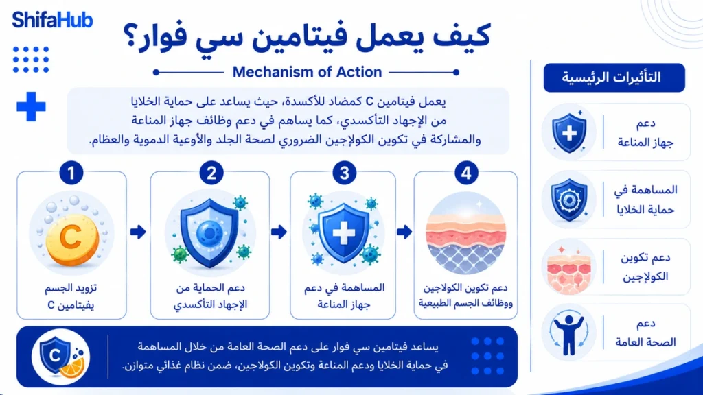 كيف يعمل فيتامين سي فوار؟