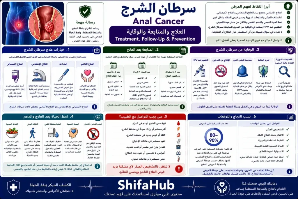 العلاج والمتابعة والوقاية من سرطان الشرج