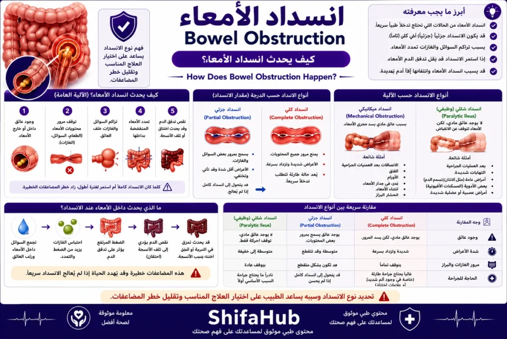 كيف يحدث انسداد الأمعاء؟