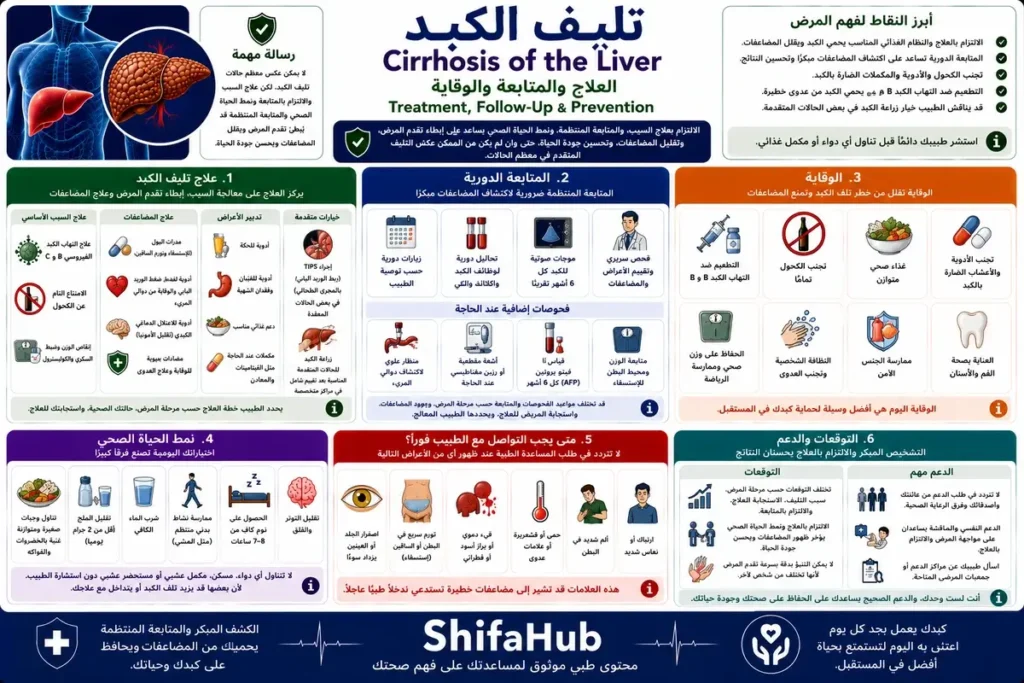 علاج تليف الكبد والمتابعة والوقاية