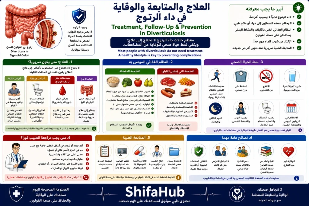 العلاج والمتابعة والوقاية في داء الرتوج