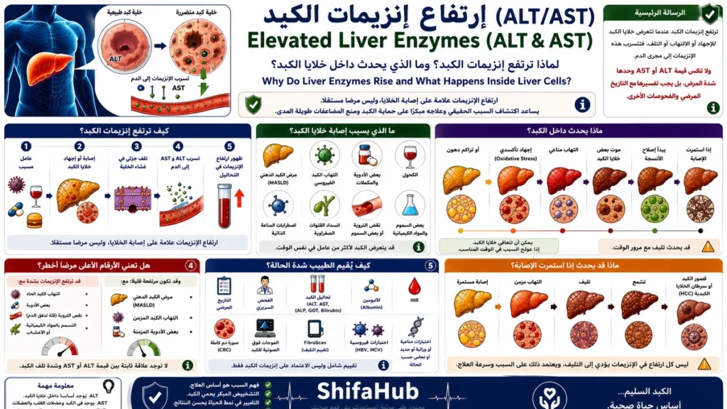 لماذا ترتفع إنزيمات الكبد؟ وما الذي يحدث داخل خلايا الكبد؟