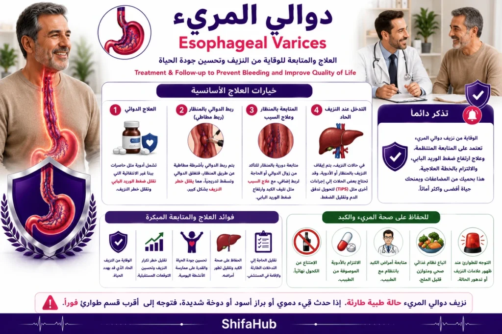 العلاج والمتابعة للوقاية من النزيف والحفاظ على جودة الحياة