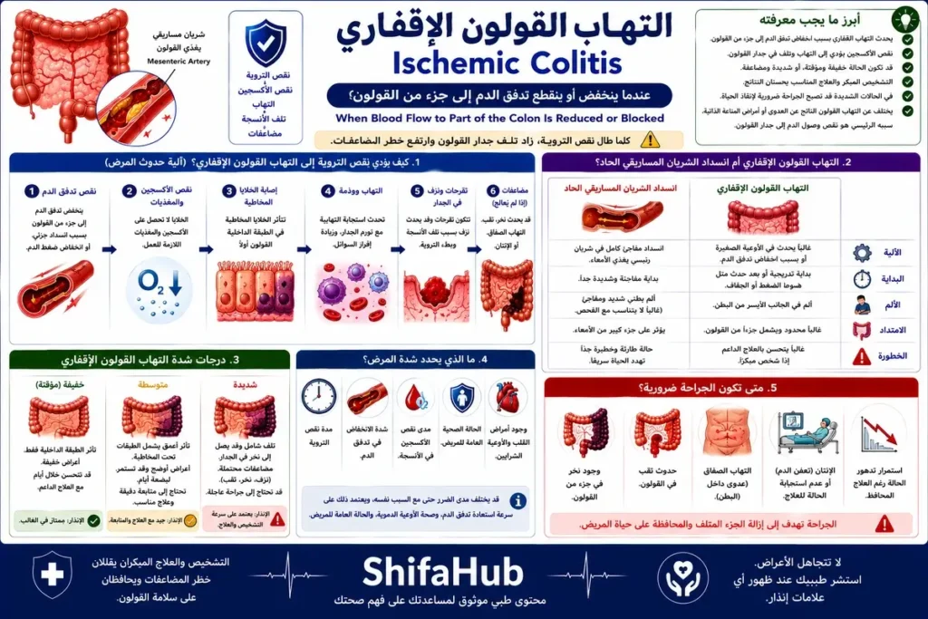 ألية حدوث مرض التهاب القولون الإقفاري