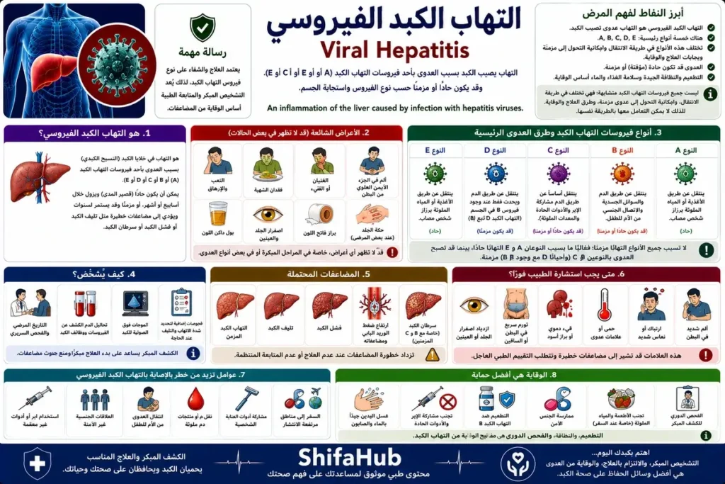 التهاب الكبد الفيروسي وأنواعه المختلفة وتأثيرها على الكبد